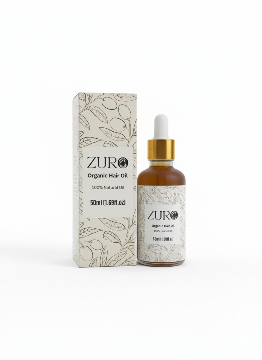 ZURO Premium Hair Growth Oil – Natural Herbal Formula for Strong, Thick & Healthy Hair